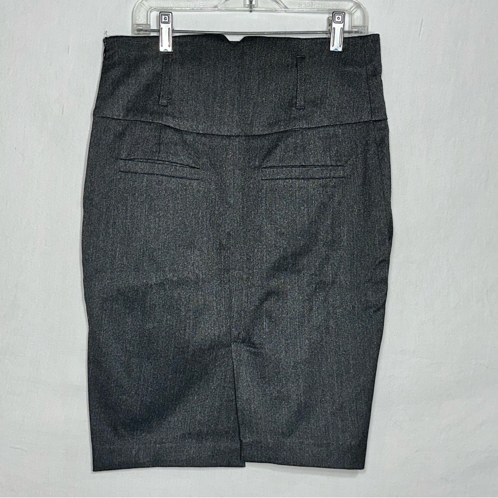 Zara Basic Charcoal Gray High Waisted Pencil Skir… - image 2
